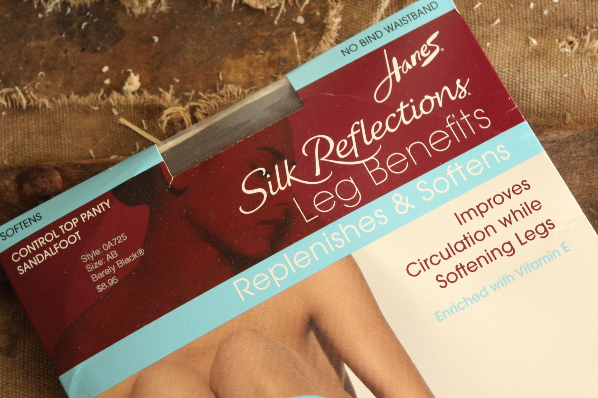 Vintage 1990s 2000s Pantyhose, New Hanes Barely Black, Size A-B