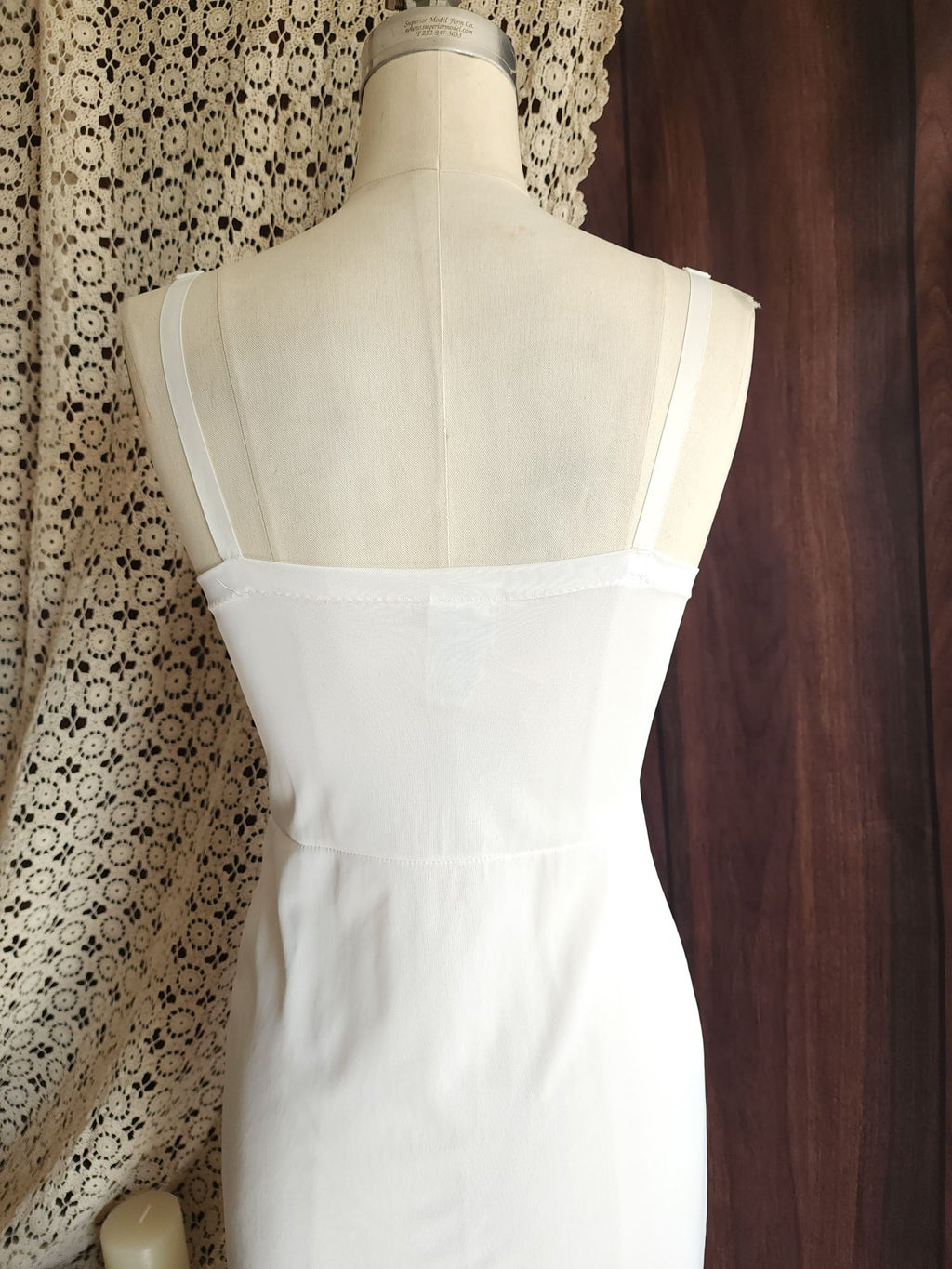 Vintage 1970s Montgomery Ward Ankle Length White Slip