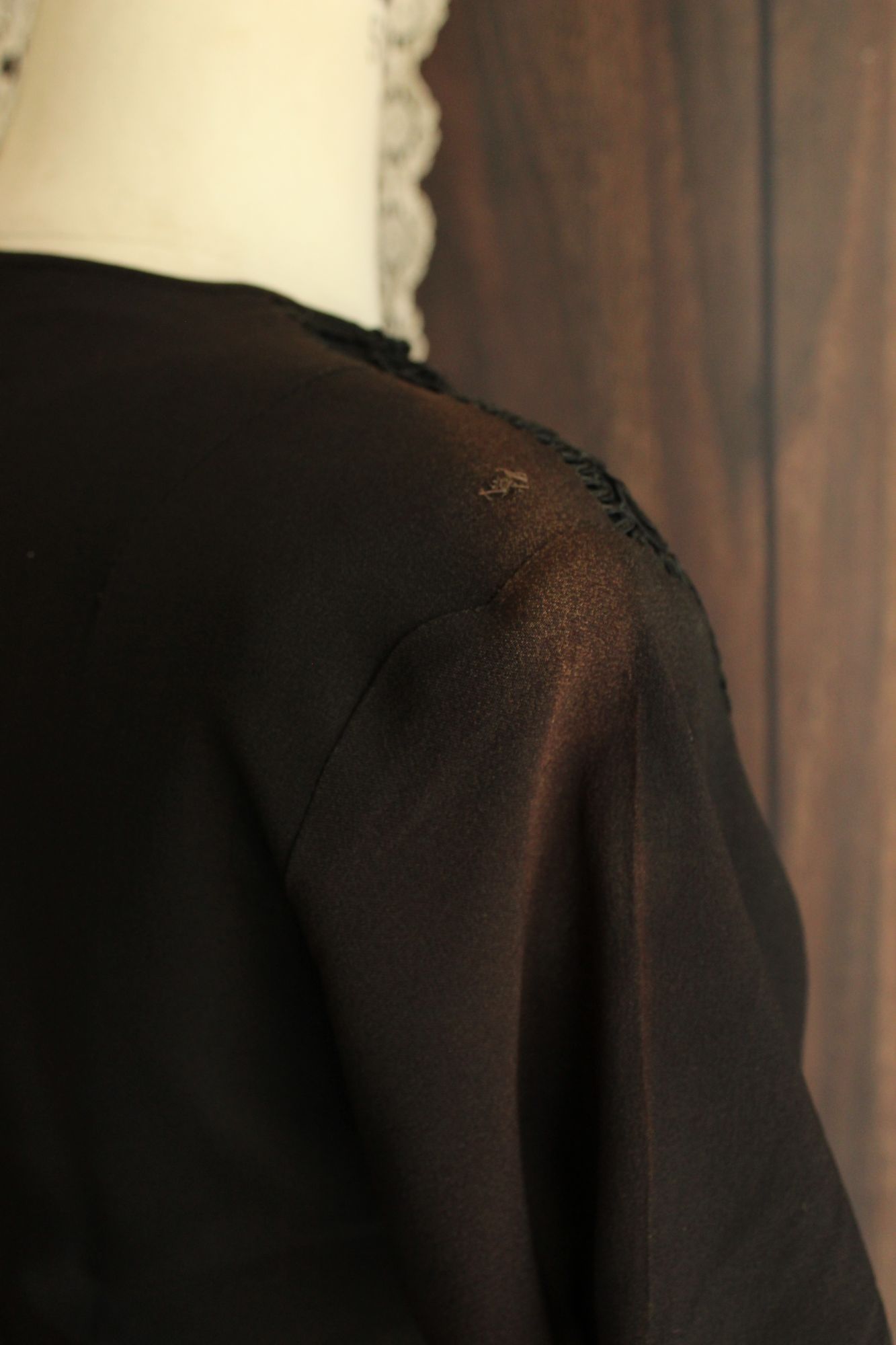Vintage 1940s Dress with Soutache Trim