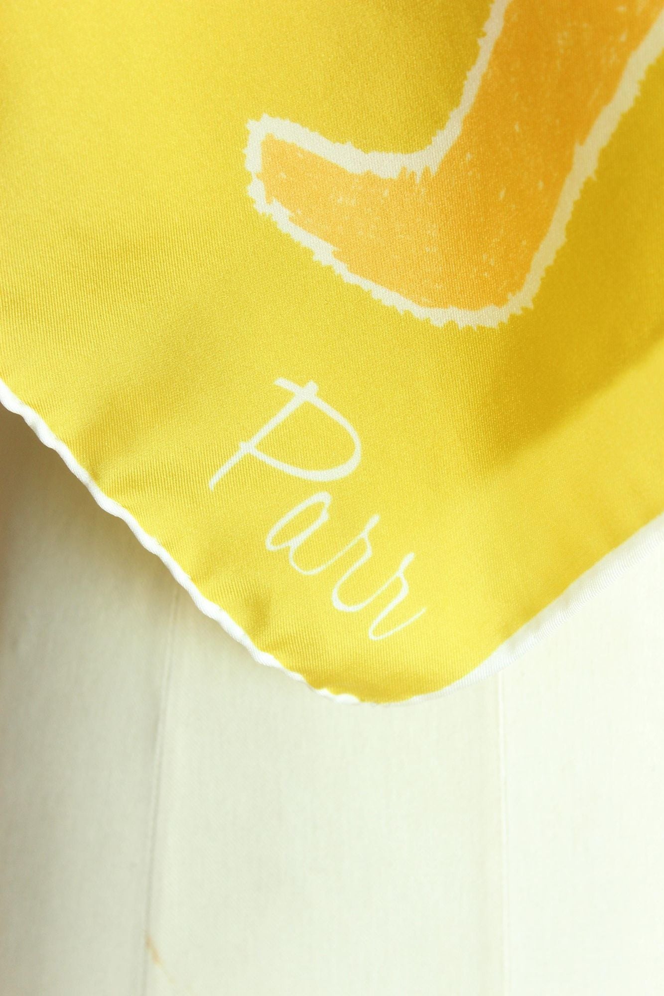 Vintage 1970s Parr Inunoo Inuit Yellow and Brown Square Scarf