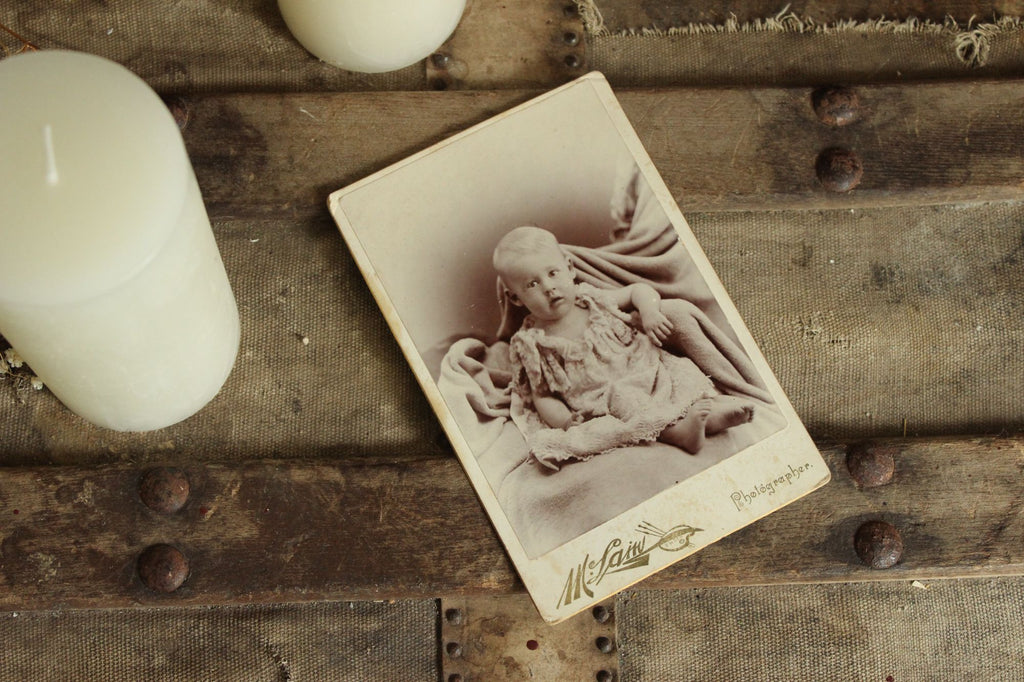 Vintage 1900s Edwardian Baby Photograph