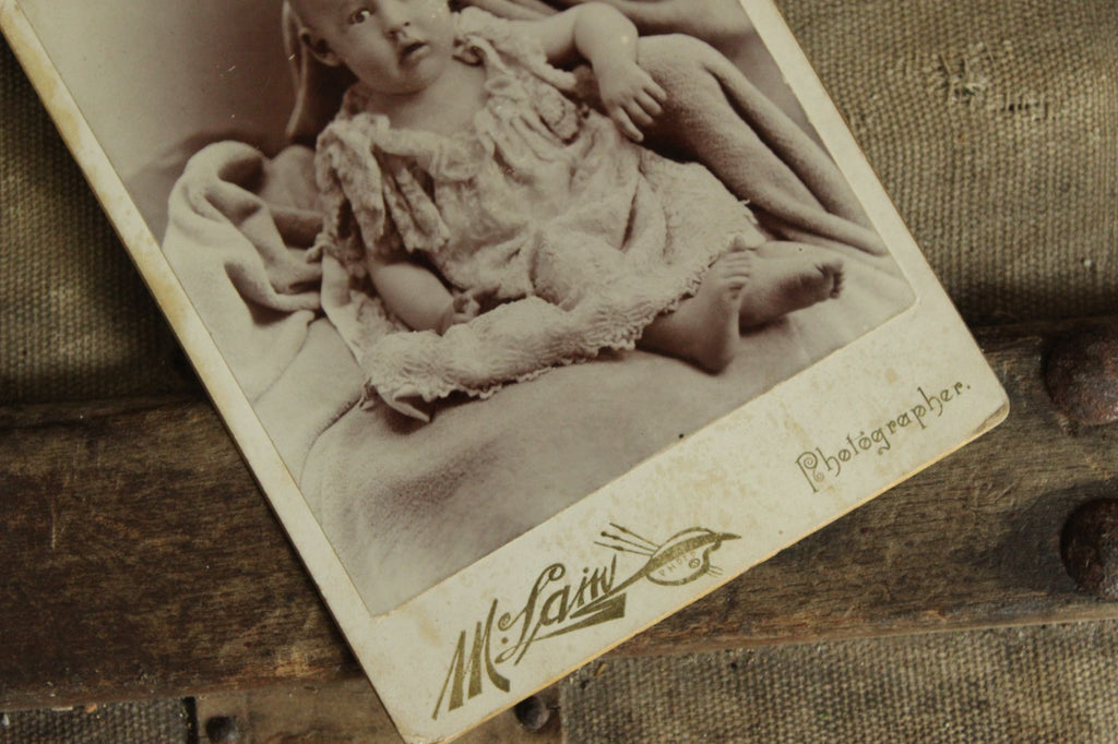 Vintage 1900s Edwardian Baby Photograph