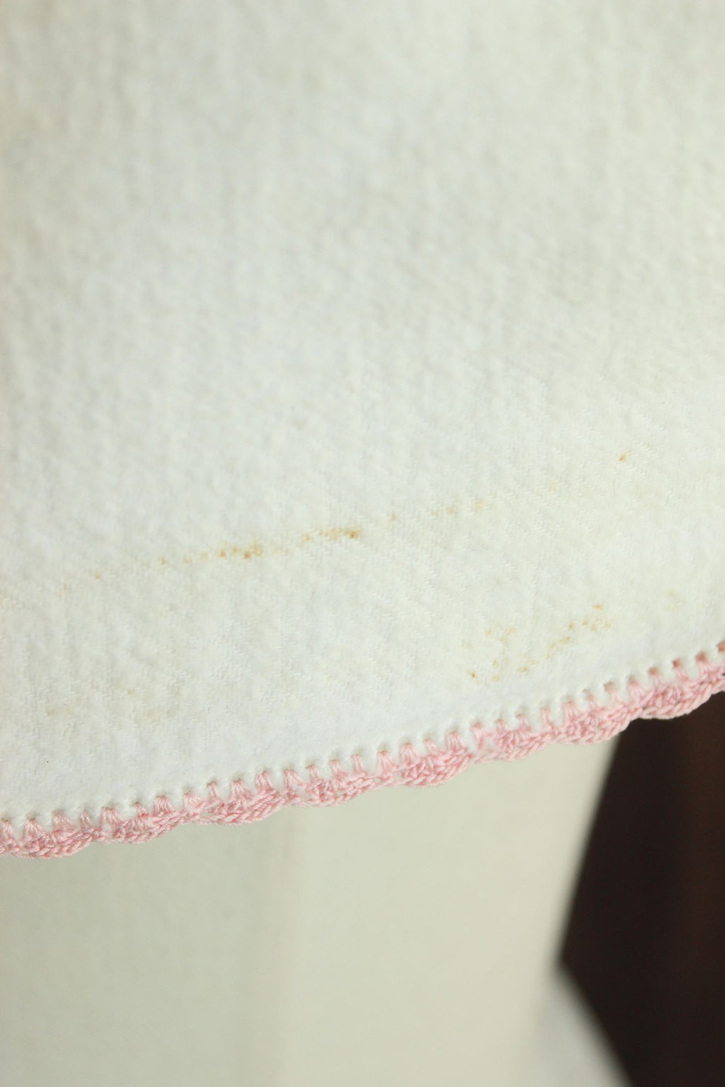 Vintage 1950s Baby Bed Jacket With Floral Embroidery