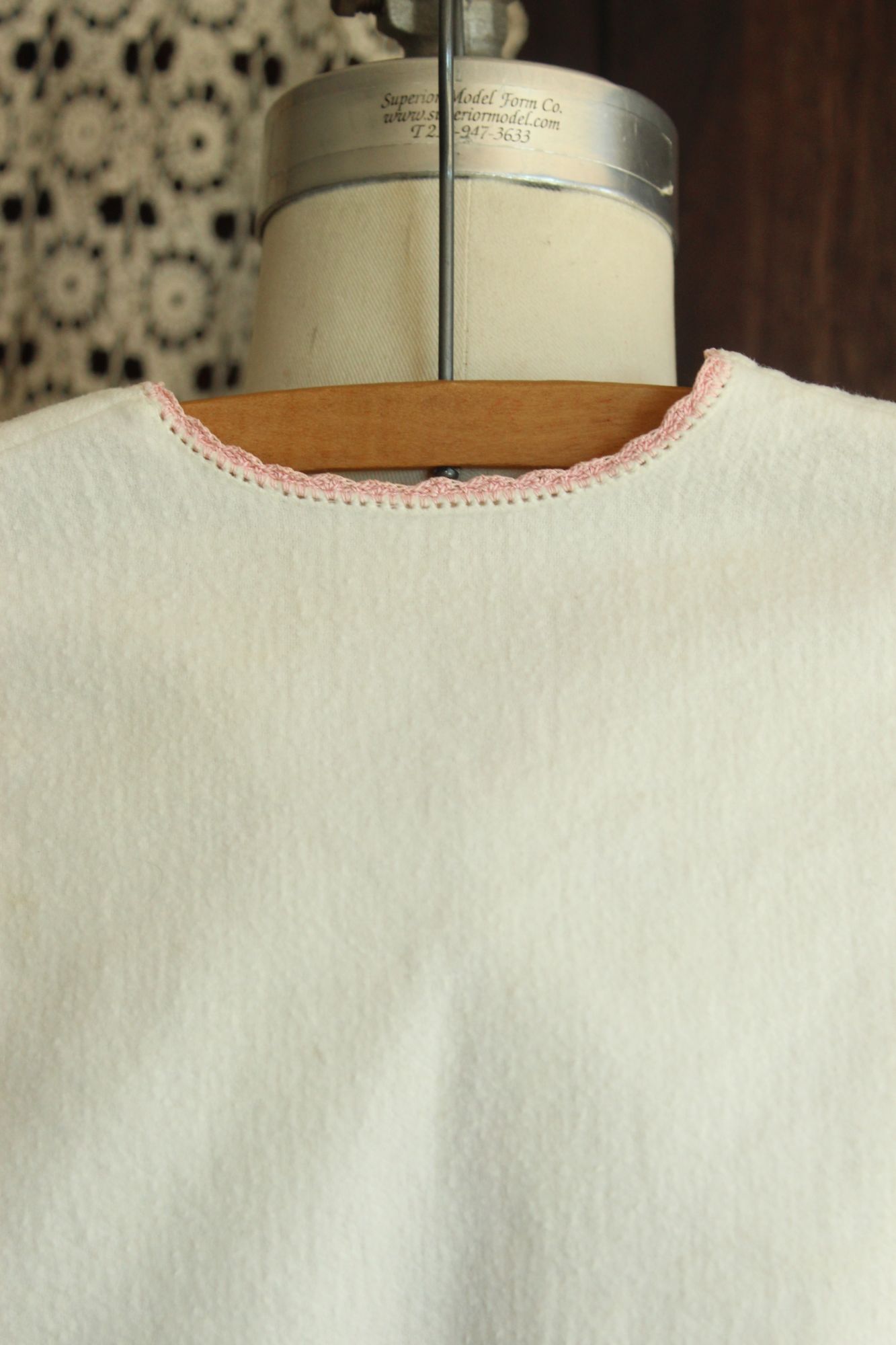 Vintage 1950s Baby Bed Jacket With Floral Embroidery