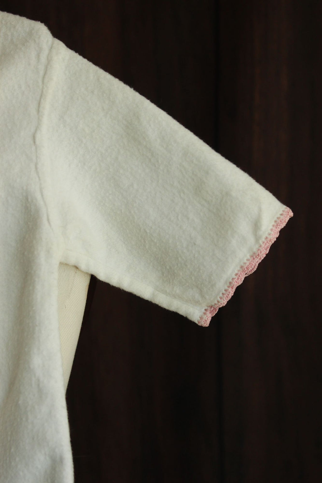 Vintage 1950s Baby Bed Jacket With Floral Embroidery