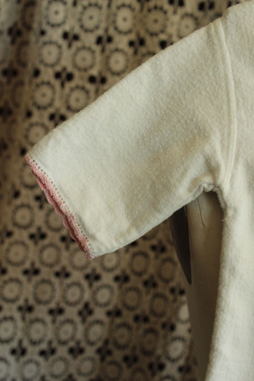 Vintage 1950s Baby Bed Jacket With Floral Embroidery