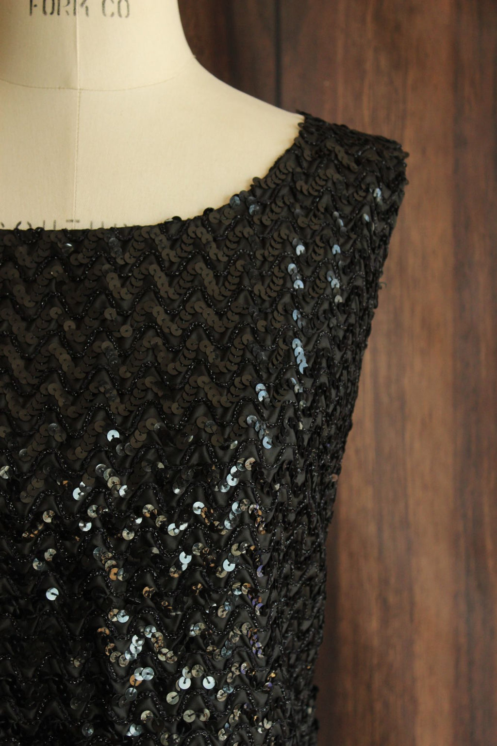 Vintage 1960s Sequined and Beaded Cocktail Top