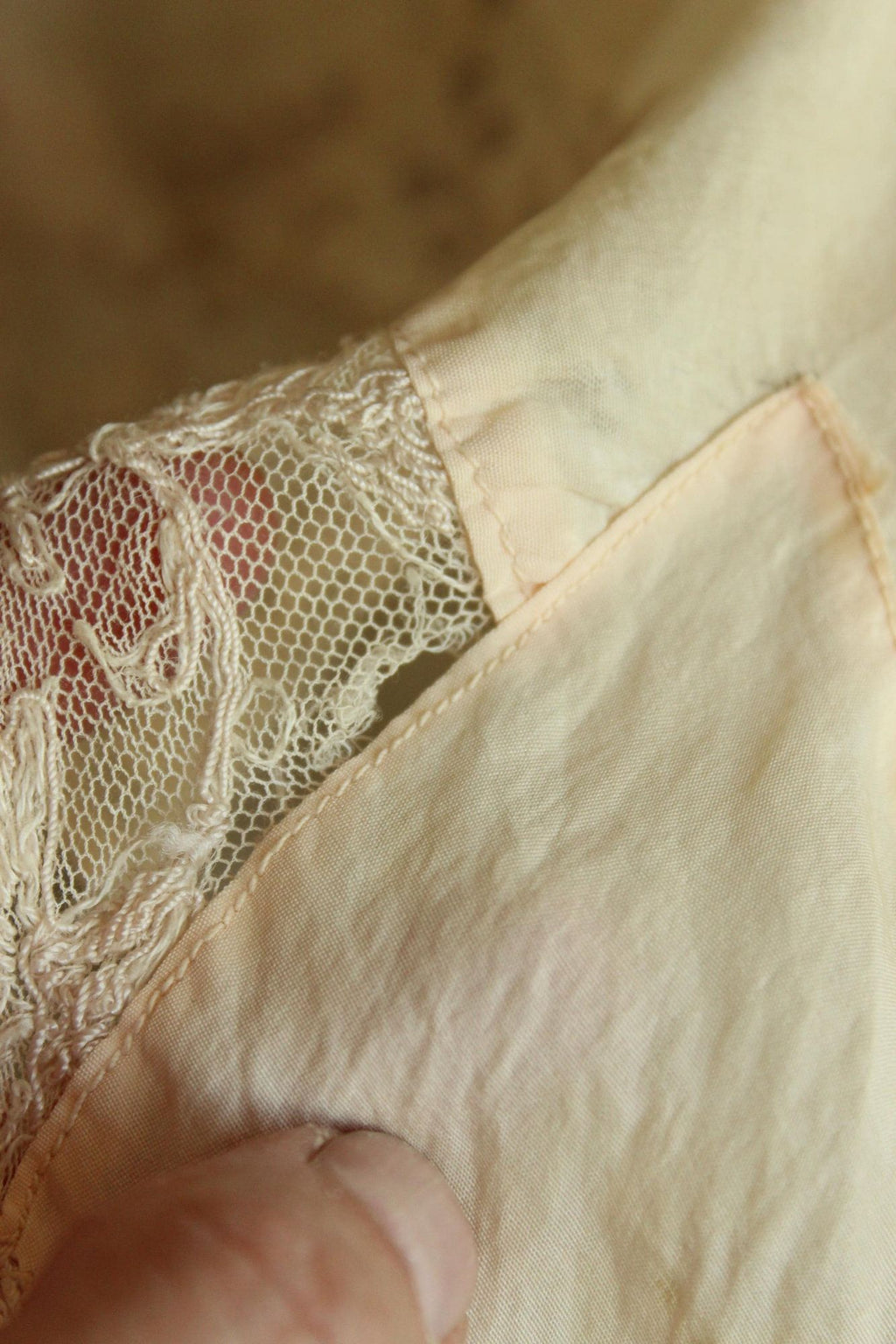 Vintage 1930s 1940s Tap Pant in Blush Ivory Silk