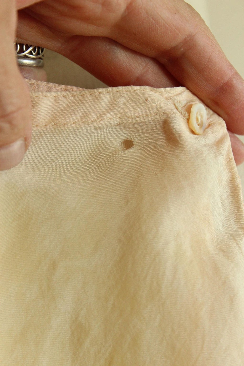 Vintage 1930s 1940s Tap Pant in Blush Ivory Silk