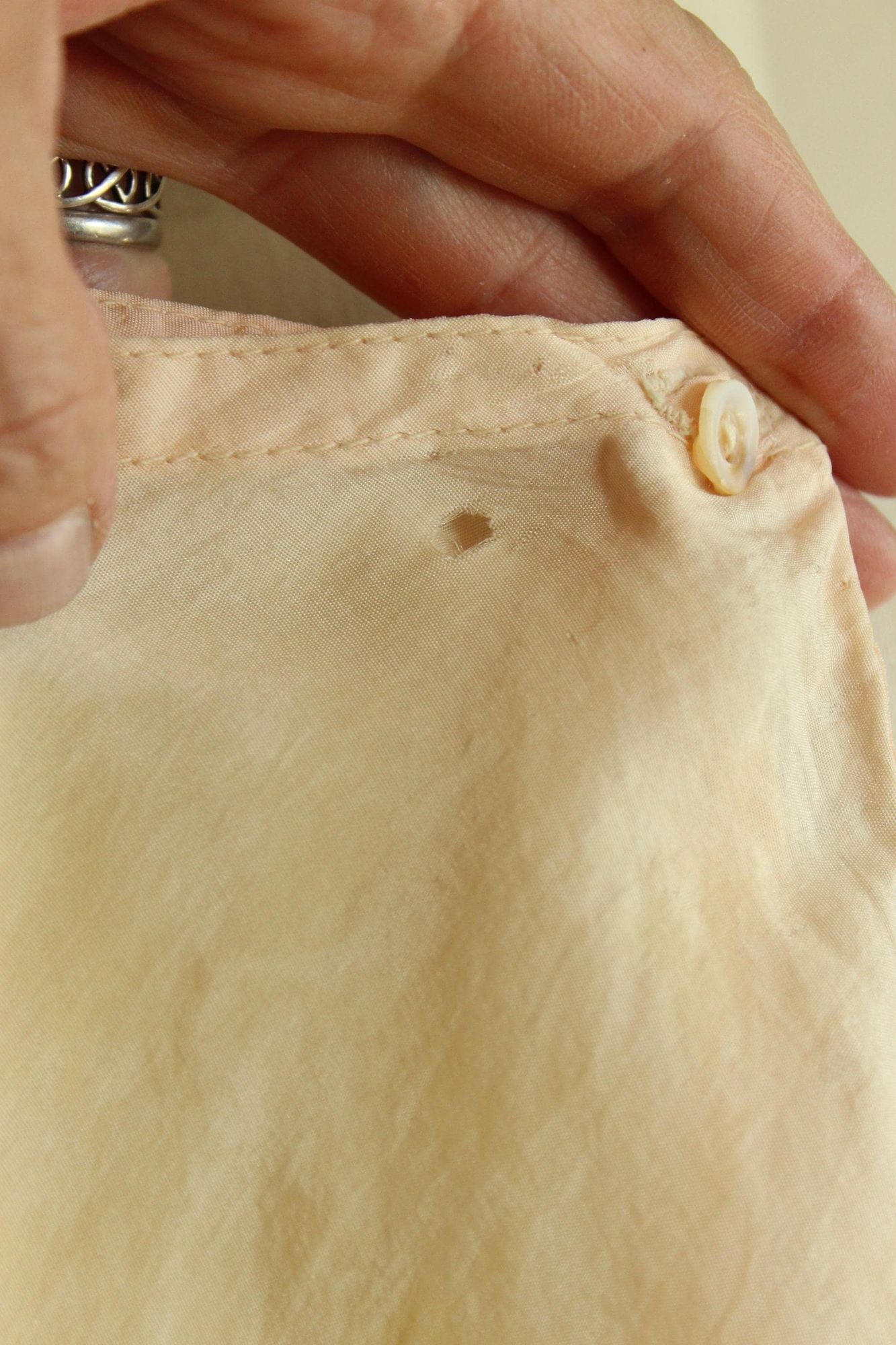Vintage 1930s 1940s Tap Pant in Blush Ivory Silk