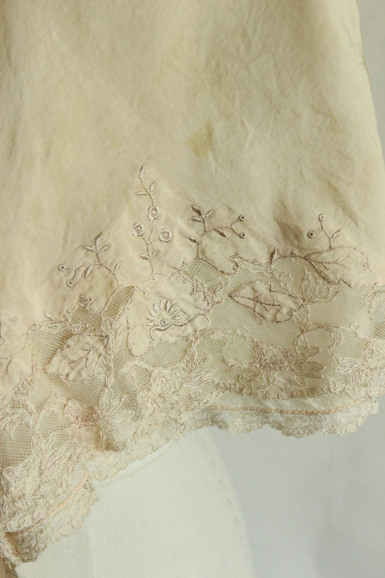 Vintage 1930s 1940s Tap Pant in Blush Ivory Silk