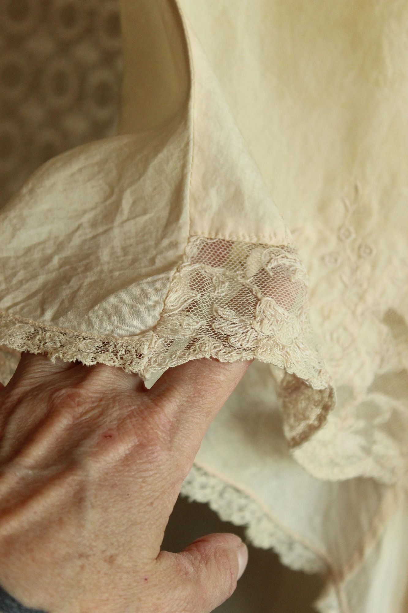 Vintage 1930s 1940s Tap Pant in Blush Ivory Silk