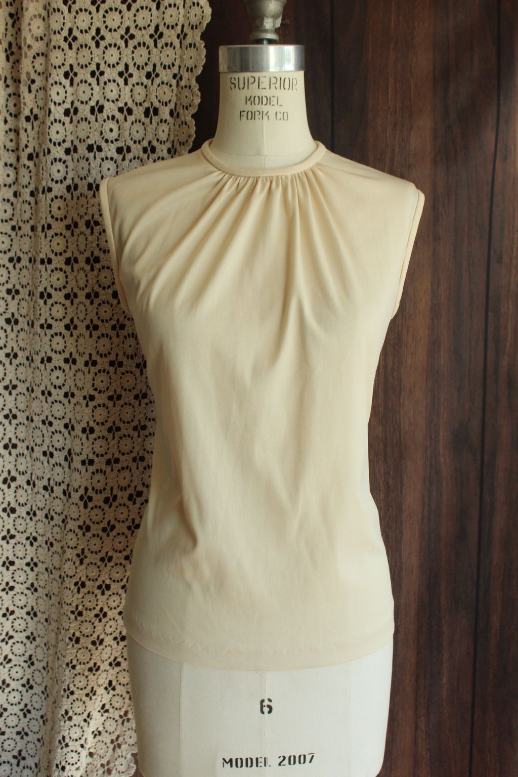 Vintage 1970s 1980s Teddi Sleeveless Top