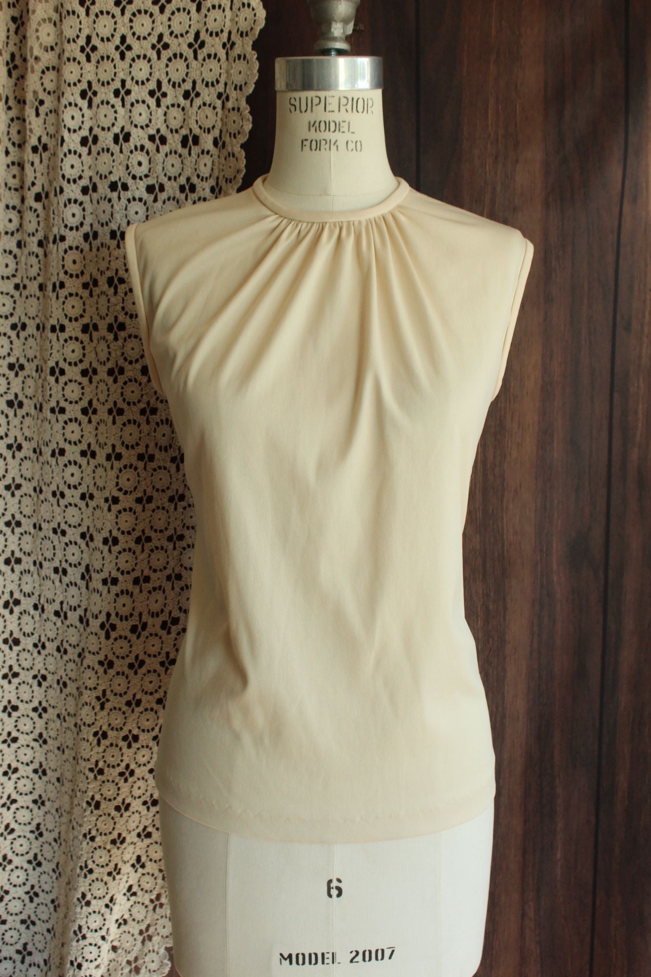 Vintage 1970s 1980s Teddi Sleeveless Top