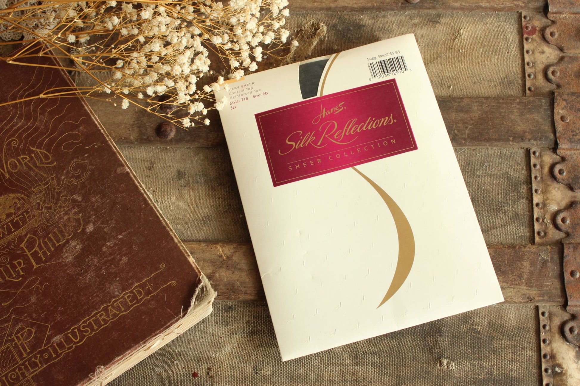 Vintage 1990s 2000s Pantyhose, New, Hanes Jet Black, Size A-B