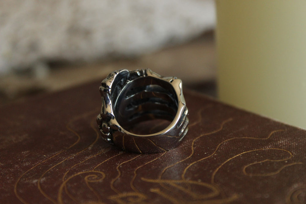 Gothic Statement Ring, Skeleton Hand and Fingers, Size approx 6.5-7