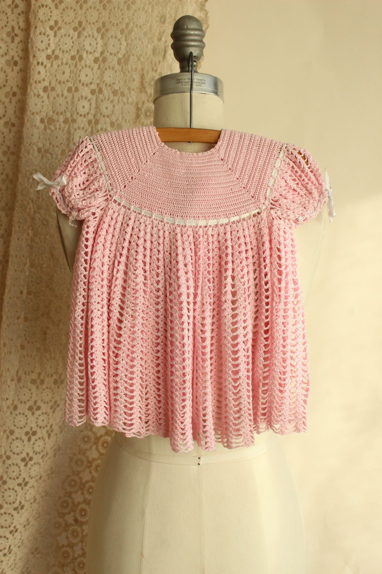Vintage Pink Little Girls Frock