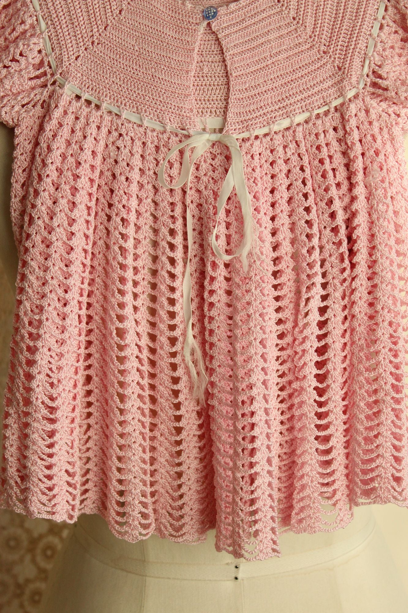 Vintage Pink Little Girls Frock