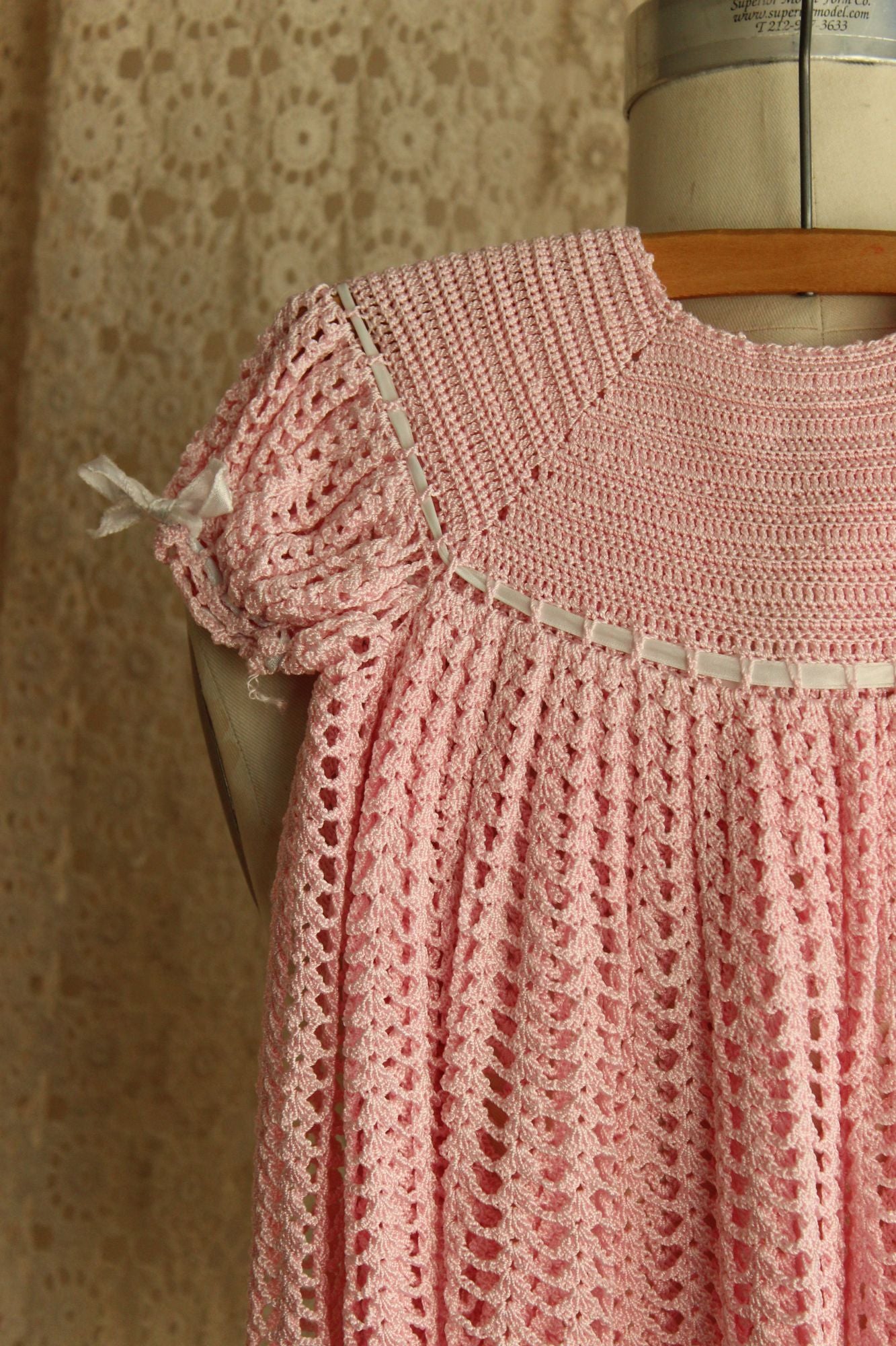 Vintage Pink Little Girls Frock
