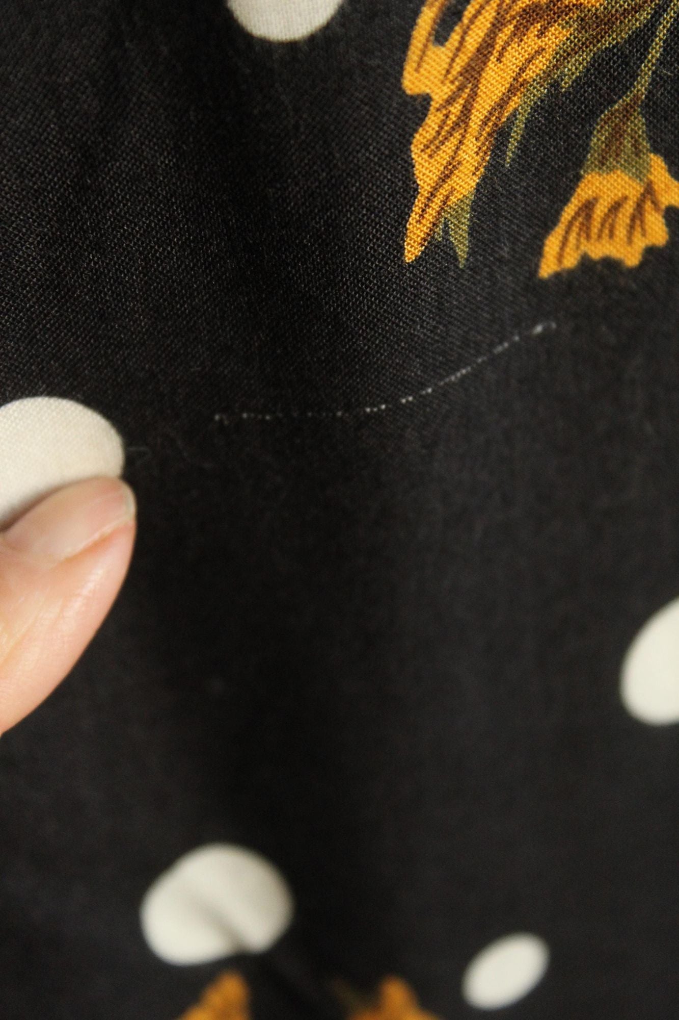 Vintage 1980s 1990s  Norton McNaughton Petites Polka Dot and Floral Skirt