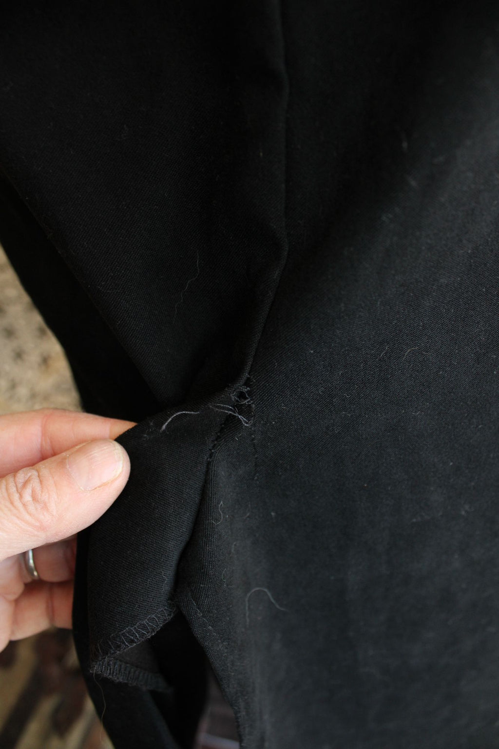 Vintage 1980s 1990s Briggs Black Faux Suede Pencil Skirt