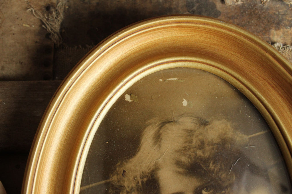 Vintage 1900s Framed Print, Cupid Awake, MB Parkinson, Pictorialism Photograph