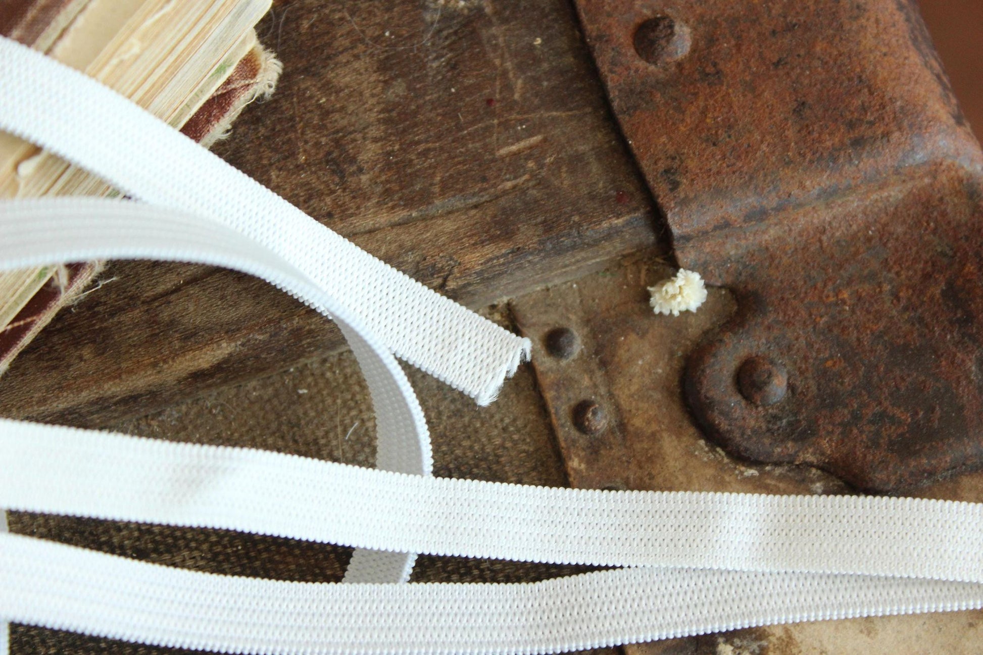 USA Made Elastic: White or Black, 1/4" or 3/8", 5 Yards