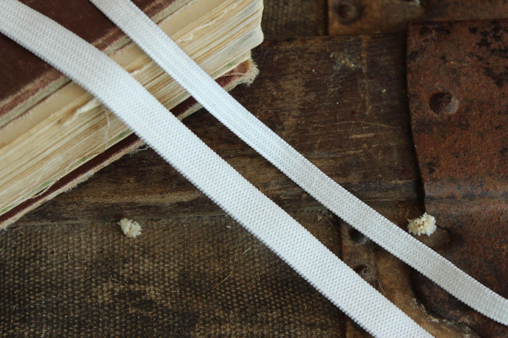 USA Made Elastic: White or Black, 1/4" or 3/8", 5 Yards