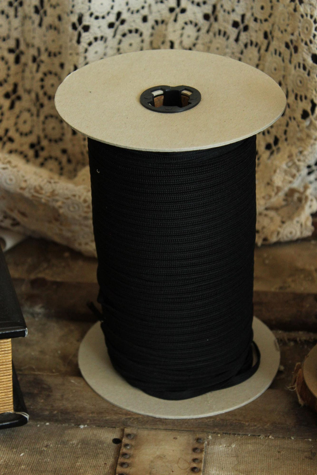USA Made Elastic: White or Black, 1/4" or 3/8", 5 Yards