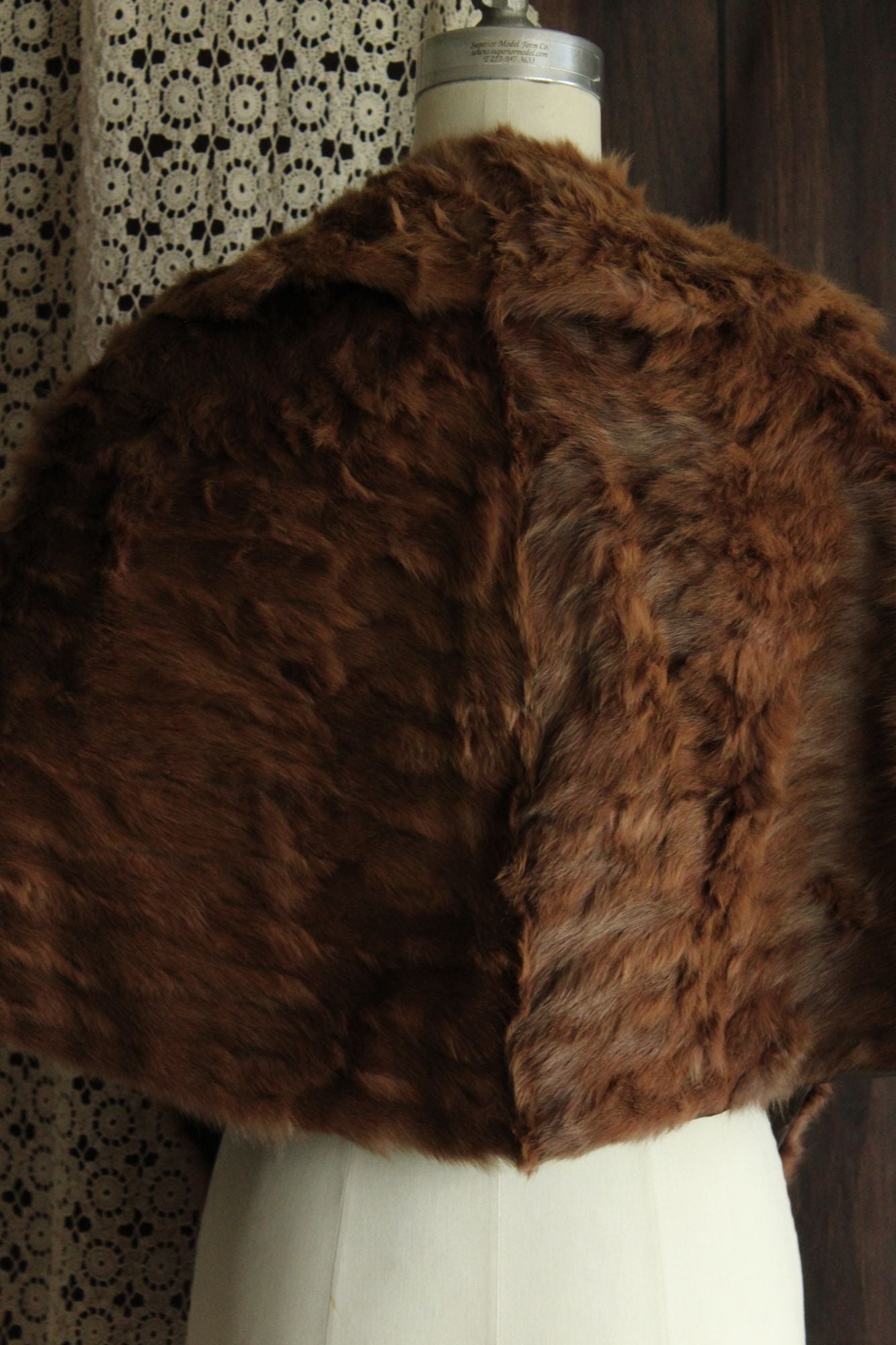 Vintage 1950s Genuine Fur Wrap