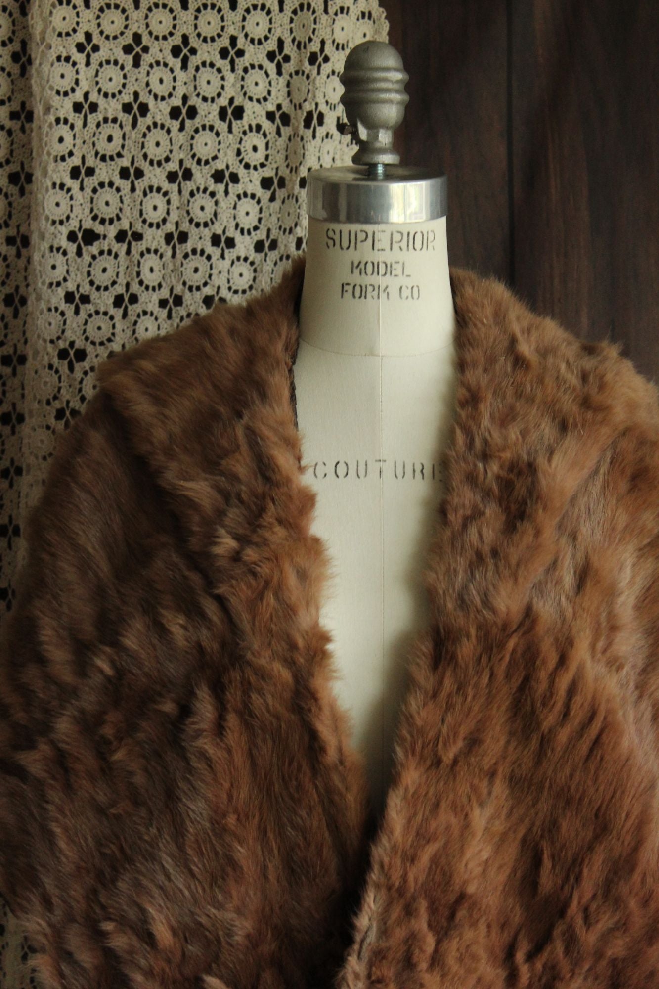 Vintage 1950s Genuine Fur Wrap