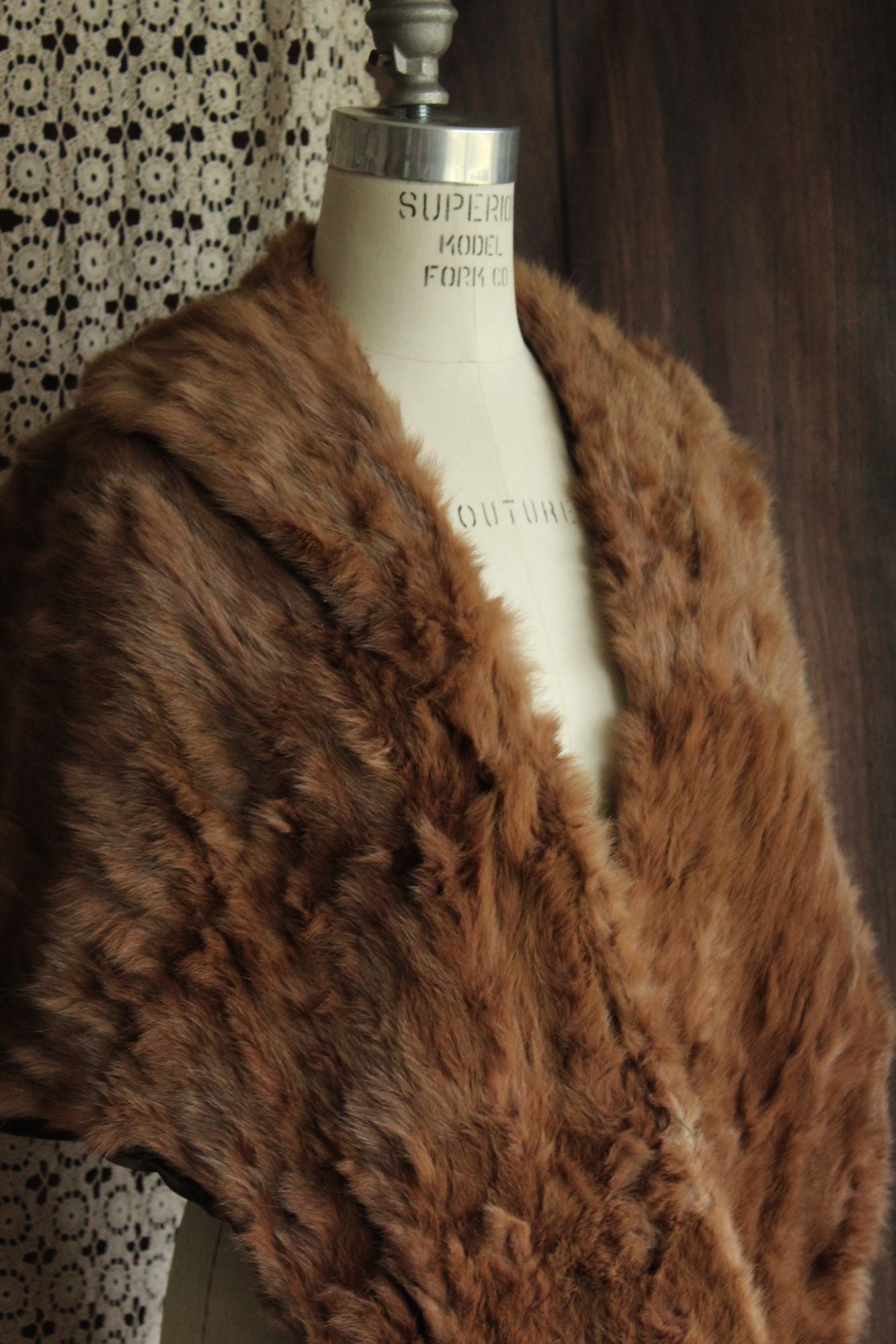 Vintage 1950s Genuine Fur Wrap