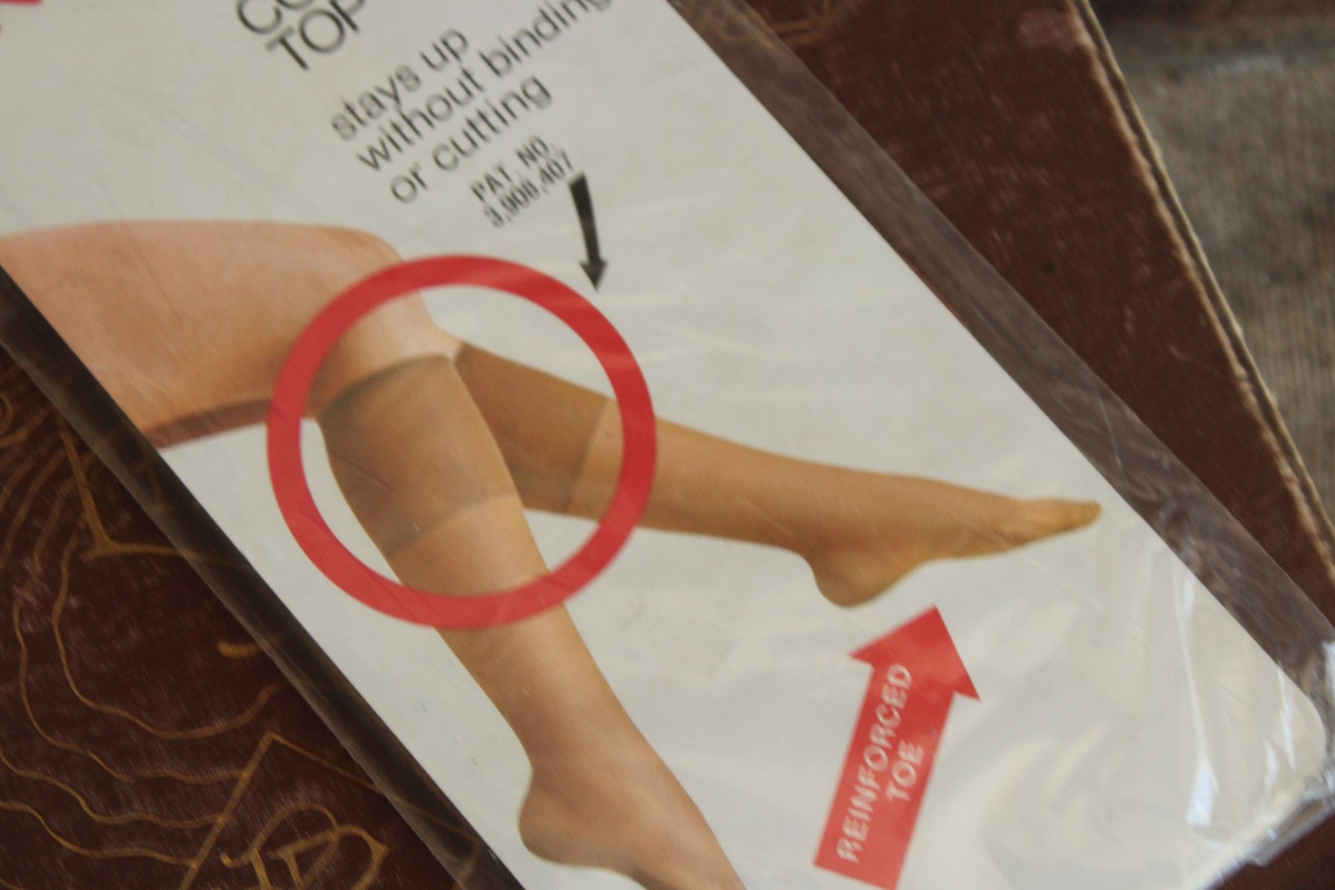 Vintage 1980s 1990s Knee High Stockings, New, Beige