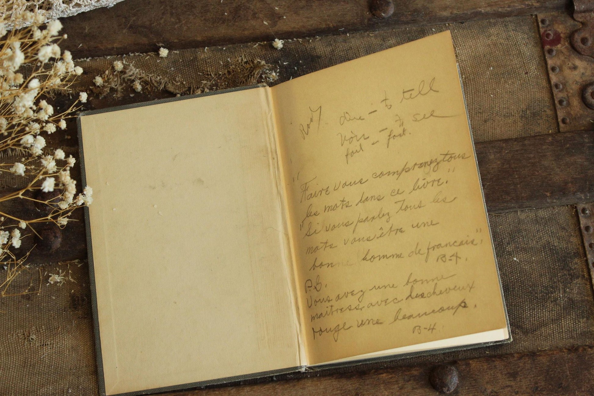 Vintage Antique 1890s Book, "La Poudre aux Yeux", Labiche Martin, Edited by Benjamin Wells