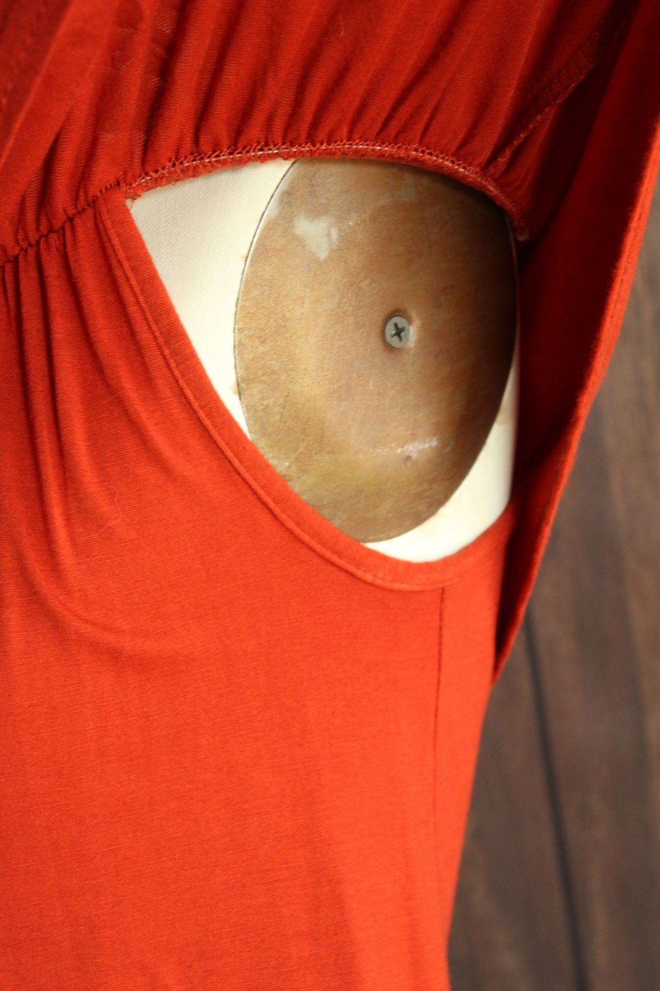 Atmosphere Womens Top, Size 4, Dark Orange Embroidered Mexican Peasant Style