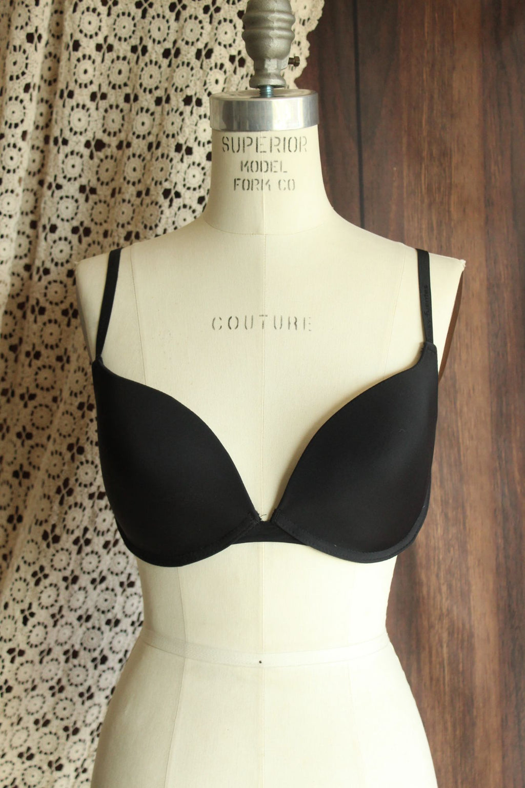 Push Up Bra, Black, Daisy Fuentes, Size 34D