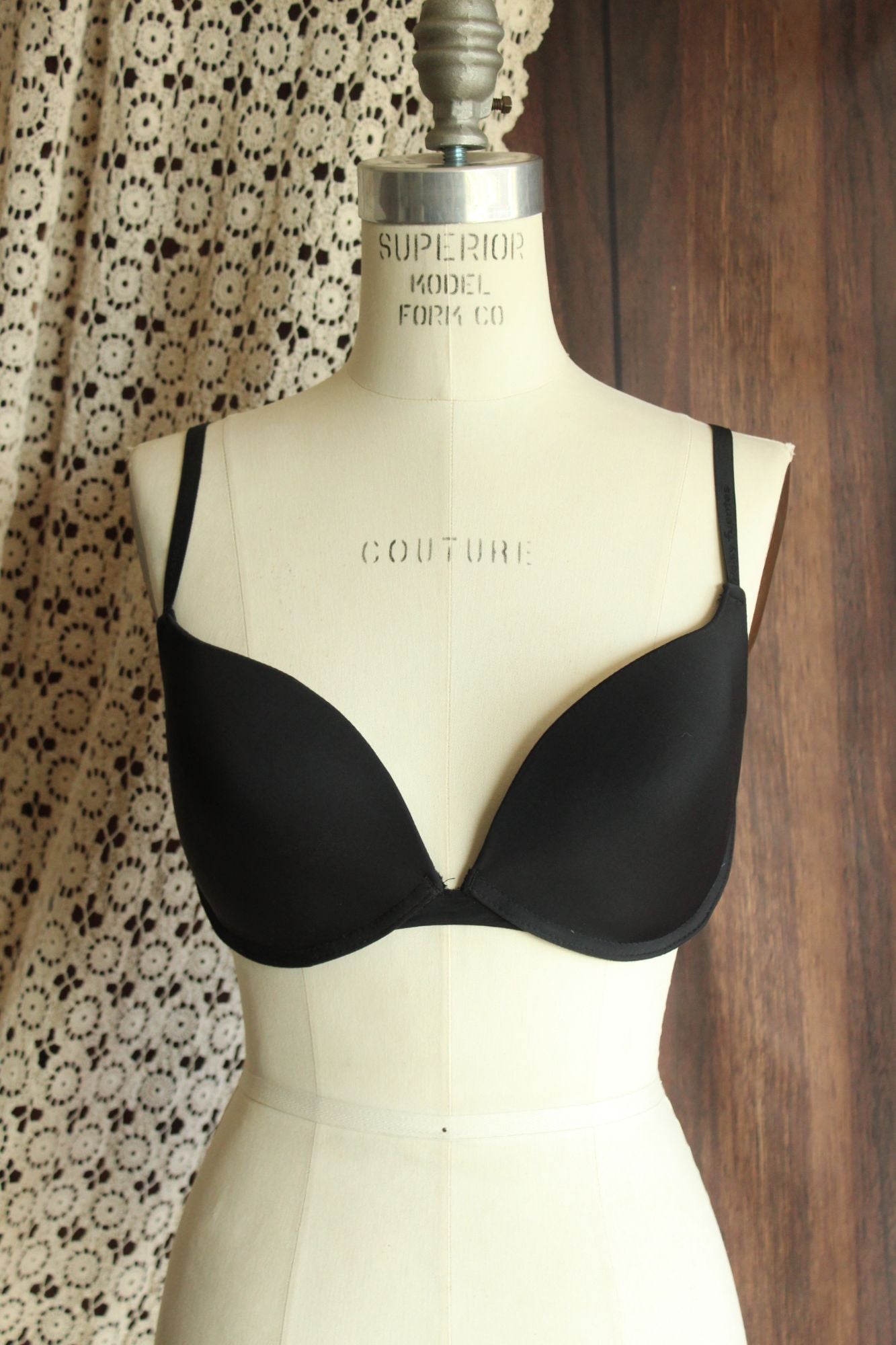 Push Up Bra, Black, Daisy Fuentes, Size 34D