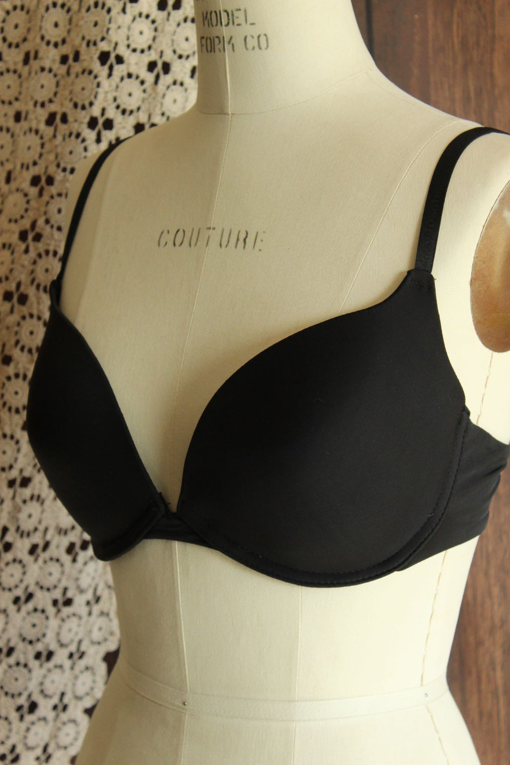 Push Up Bra, Black, Daisy Fuentes, Size 34D