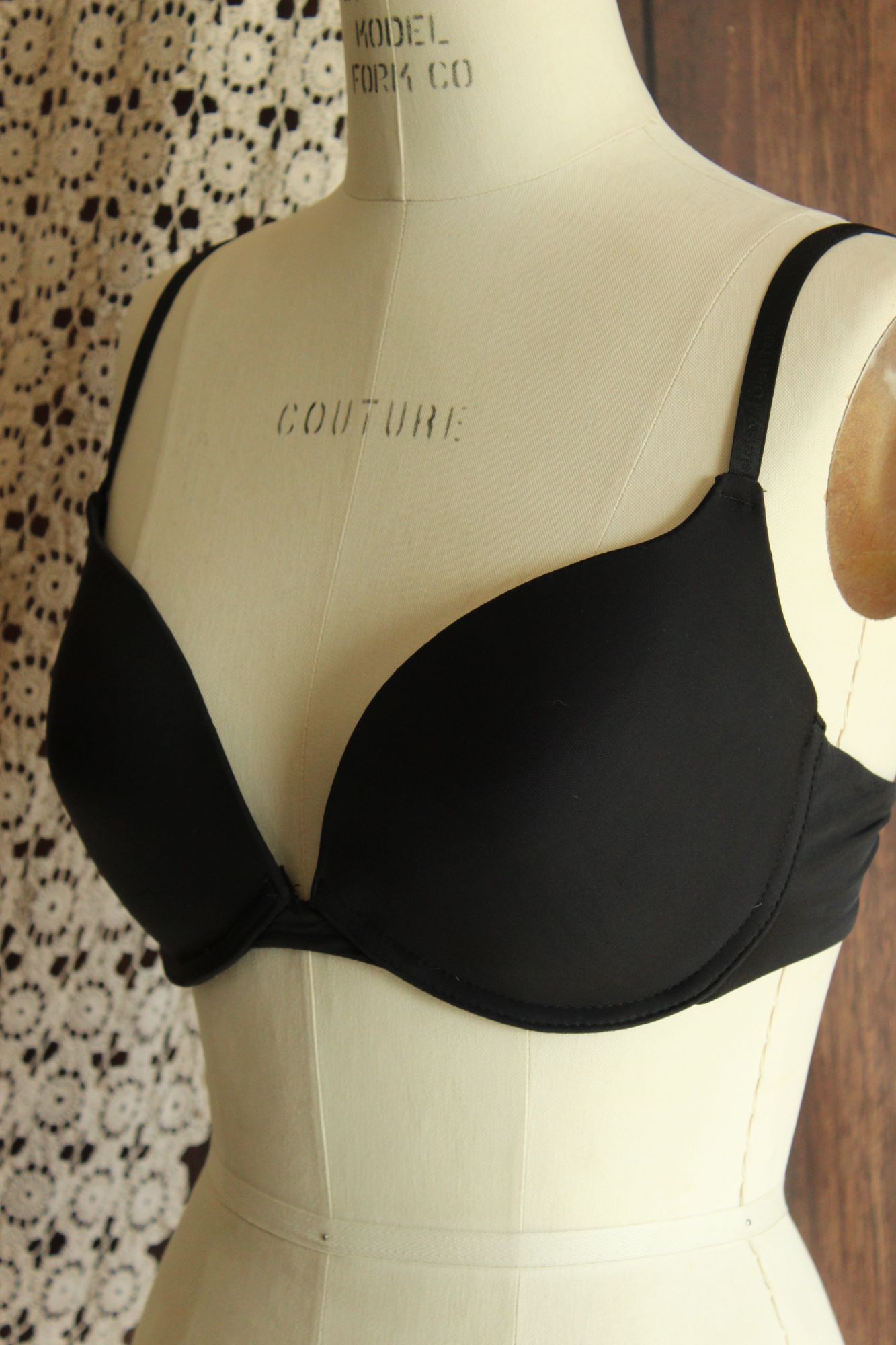 Push Up Bra, Black, Daisy Fuentes, Size 34D