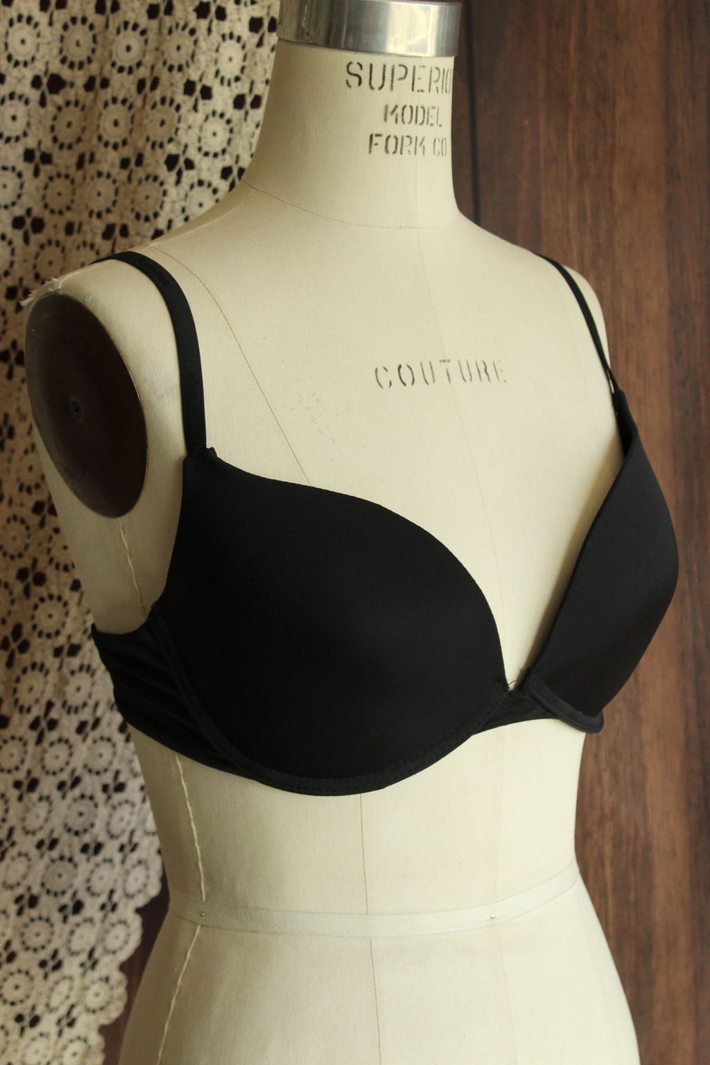 Push Up Bra, Black, Daisy Fuentes, Size 34D