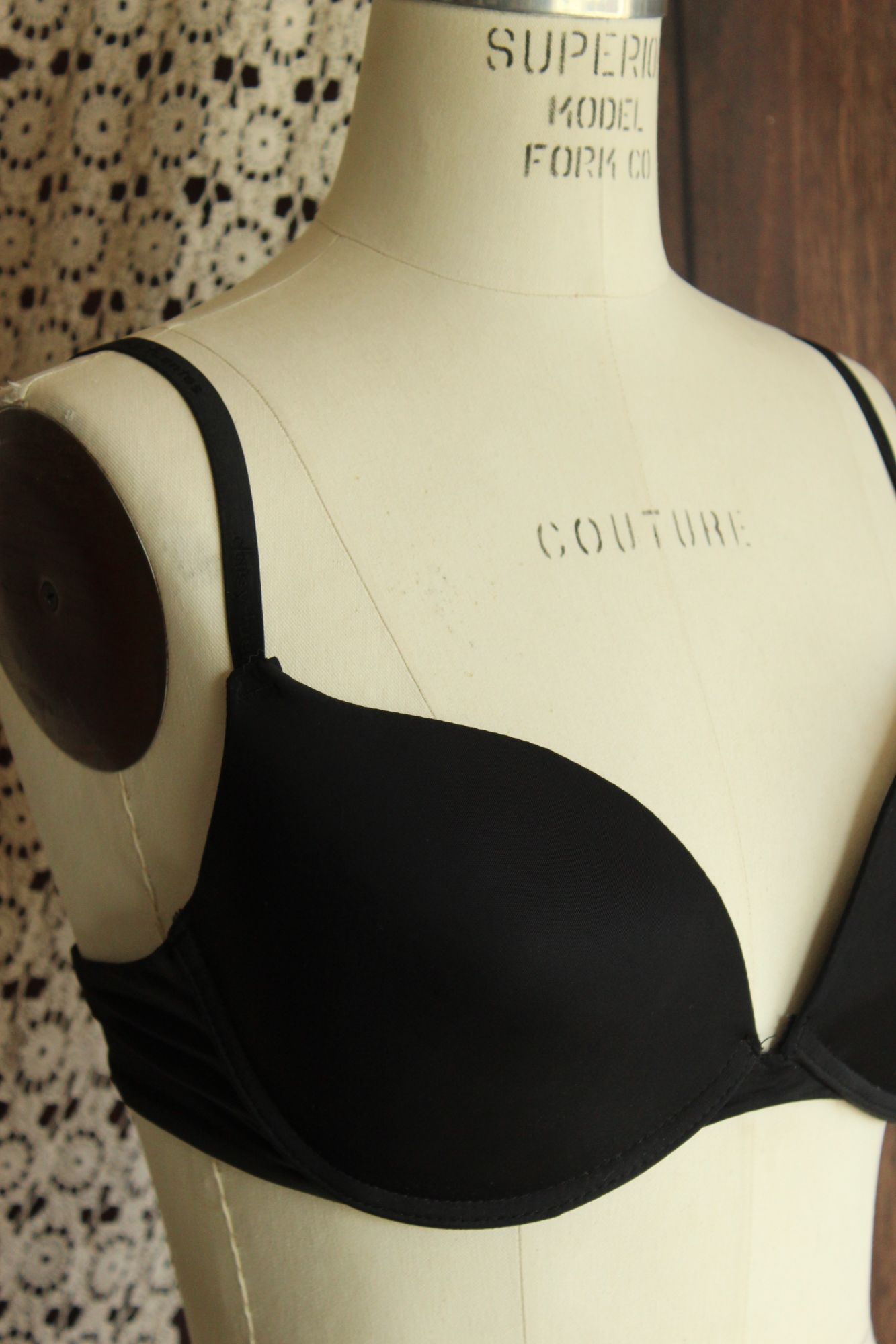 Push Up Bra, Black, Daisy Fuentes, Size 34D