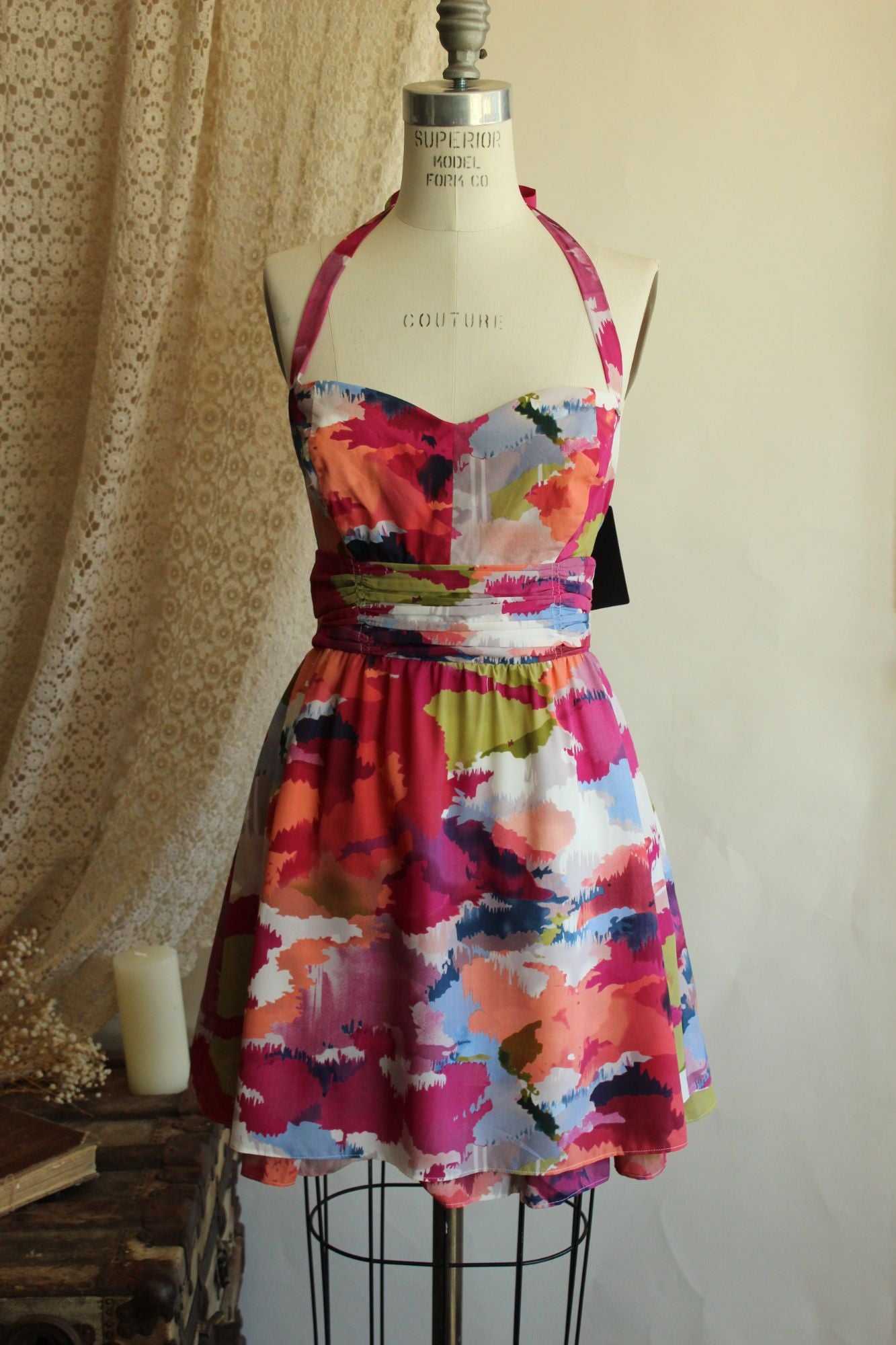 Guess womens mini Dress, New with tags, Veronica Watermark, Size 9
