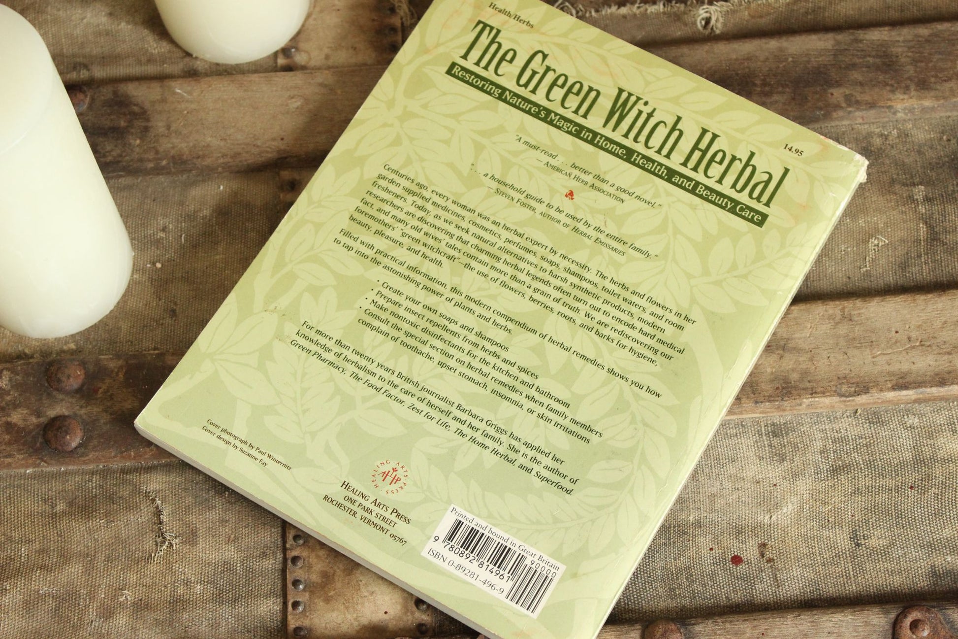Vintage 1990s Book, "The Green Witch Herbal" by Barbara Griggs, 1994