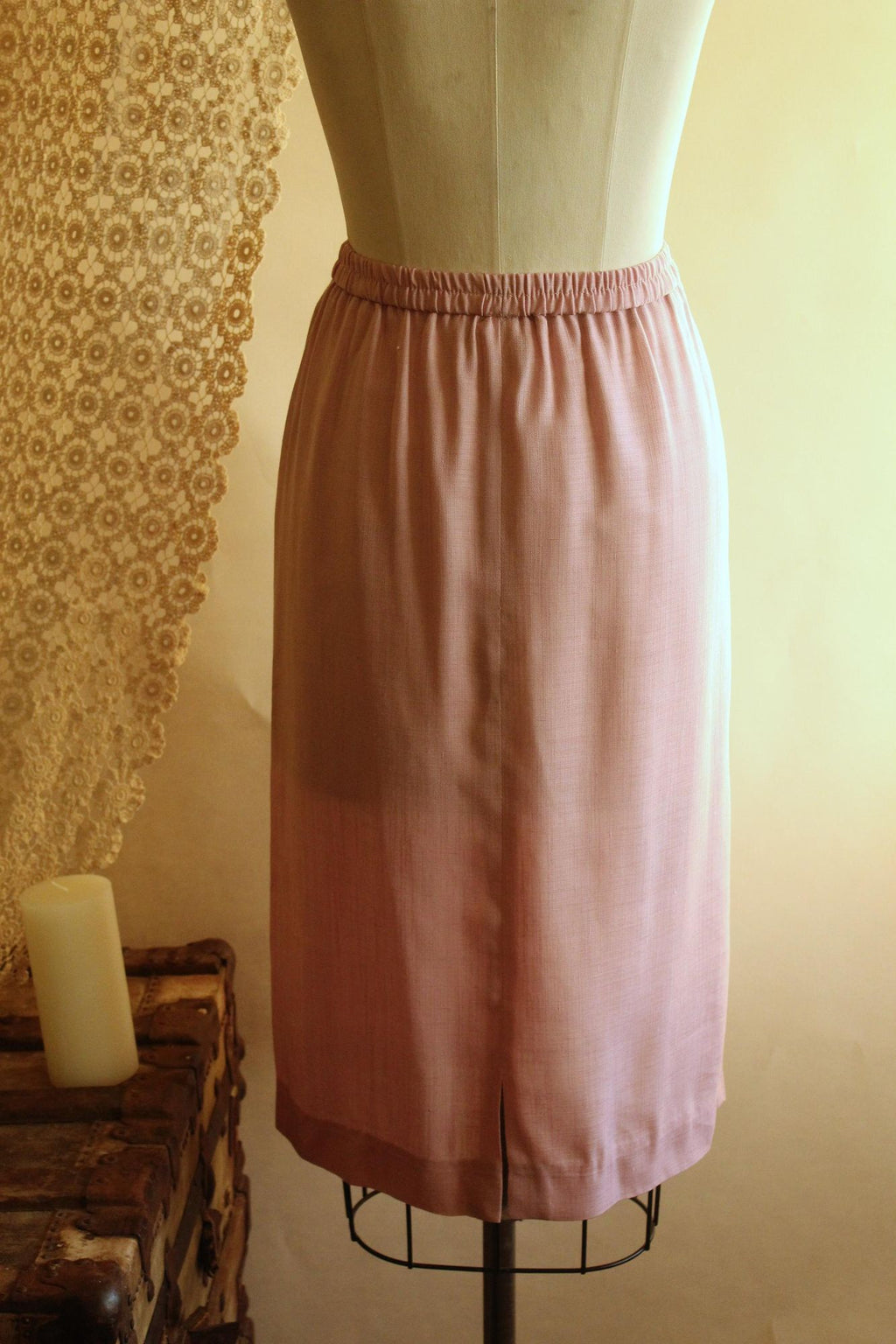 Vintage 1980s Campus Casuals Pink Skirt with Pockets