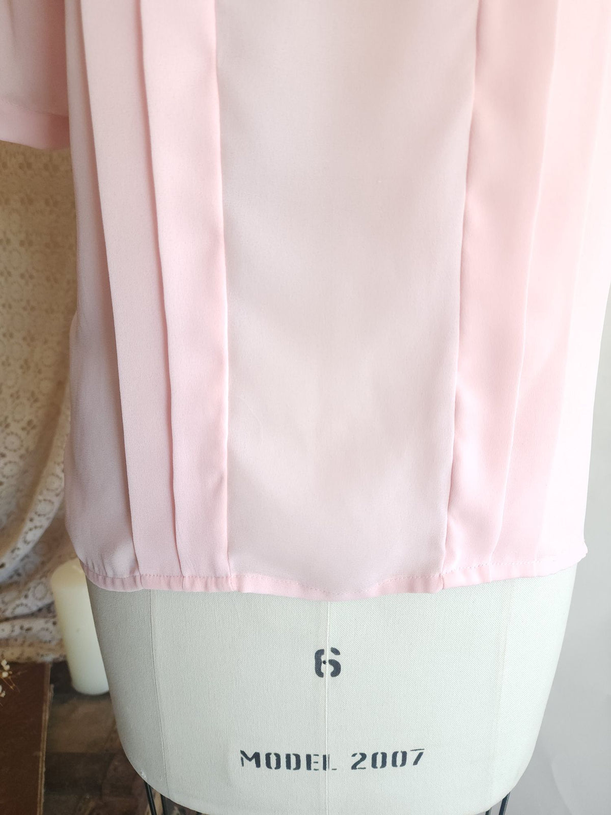 Vintage 1980s 1990s Laura & Jayne Pink Pleated Blouse
