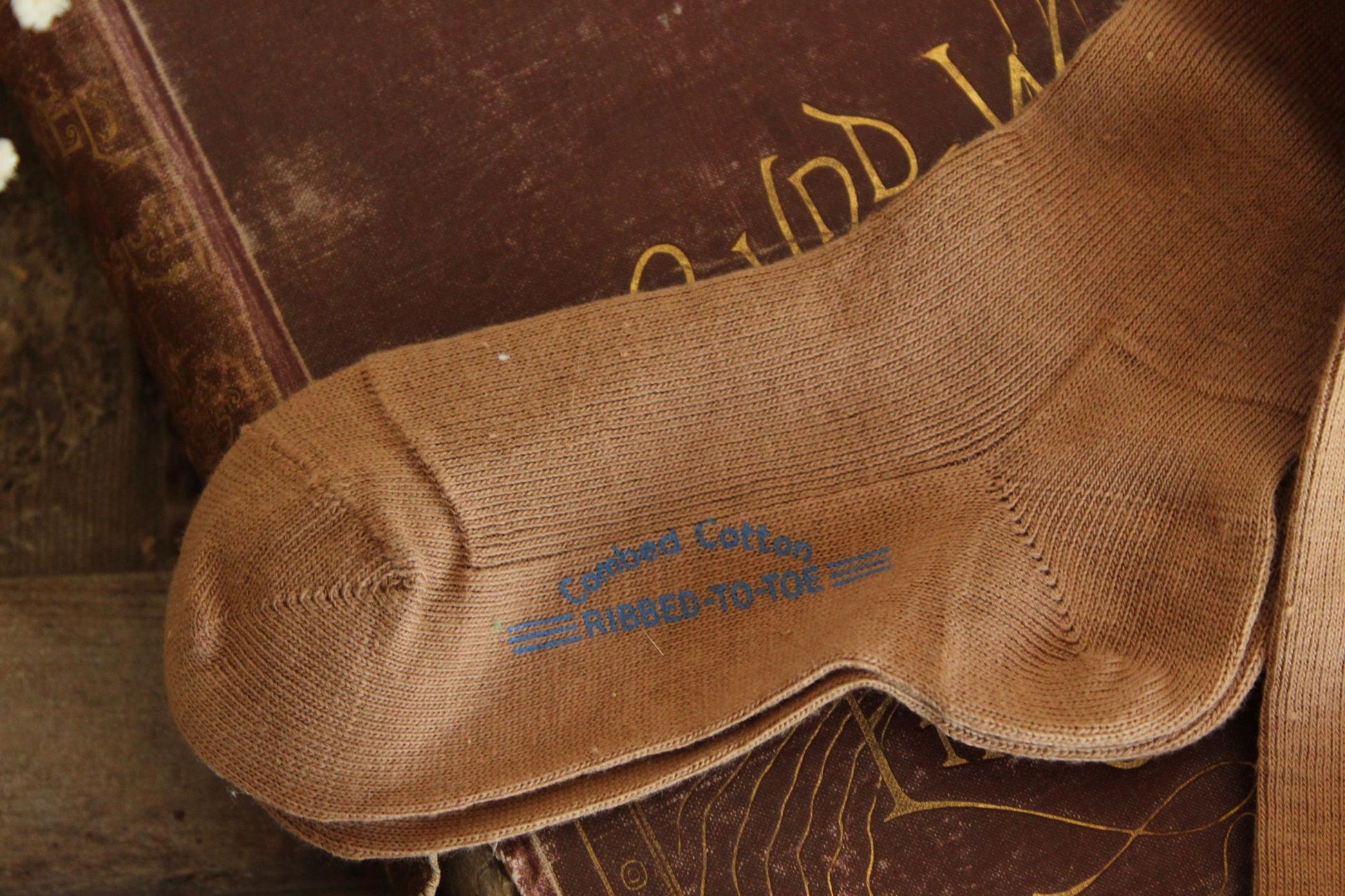 Vintage New with Tags Beige Thigh High Children's Socks