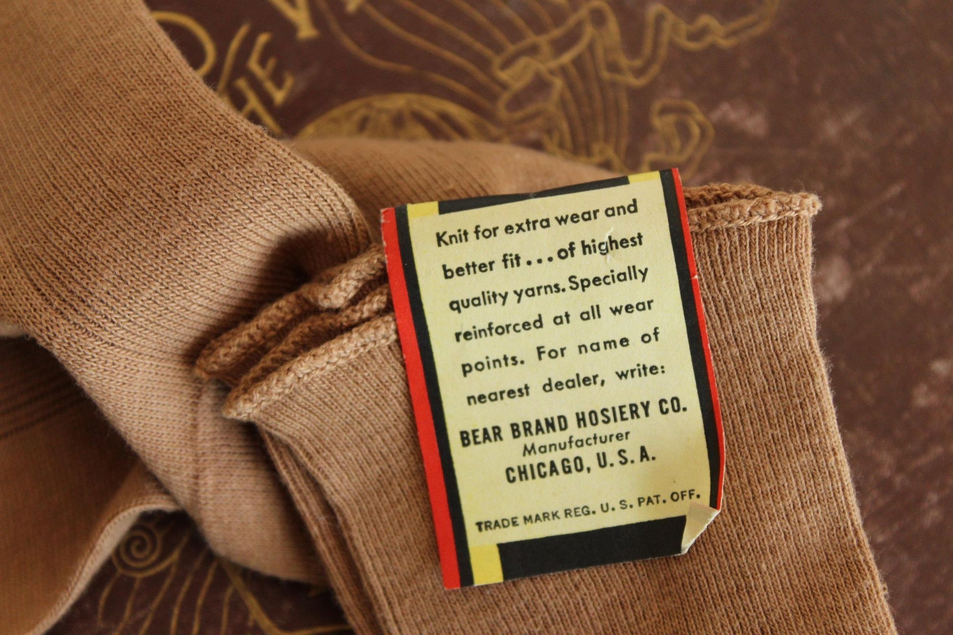 Vintage New with Tags Beige Thigh High Children's Socks