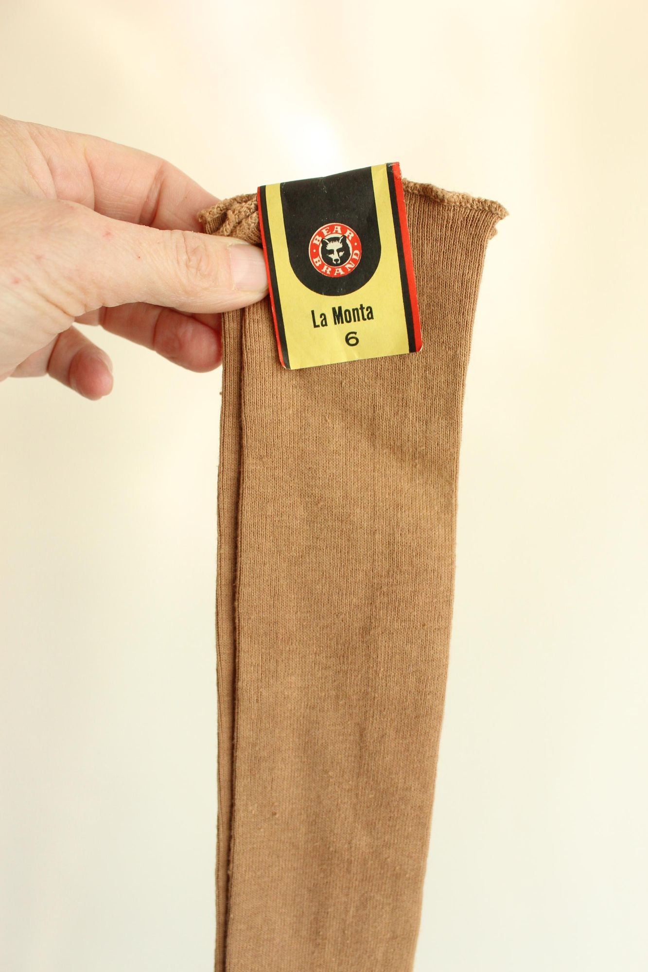 Vintage New with Tags Beige Thigh High Children's Socks