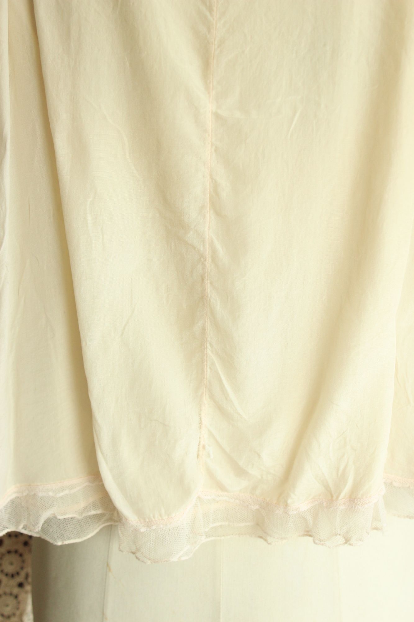 Vintage 1920s 1930s Handmade Pink Silk Baby Girls Frock