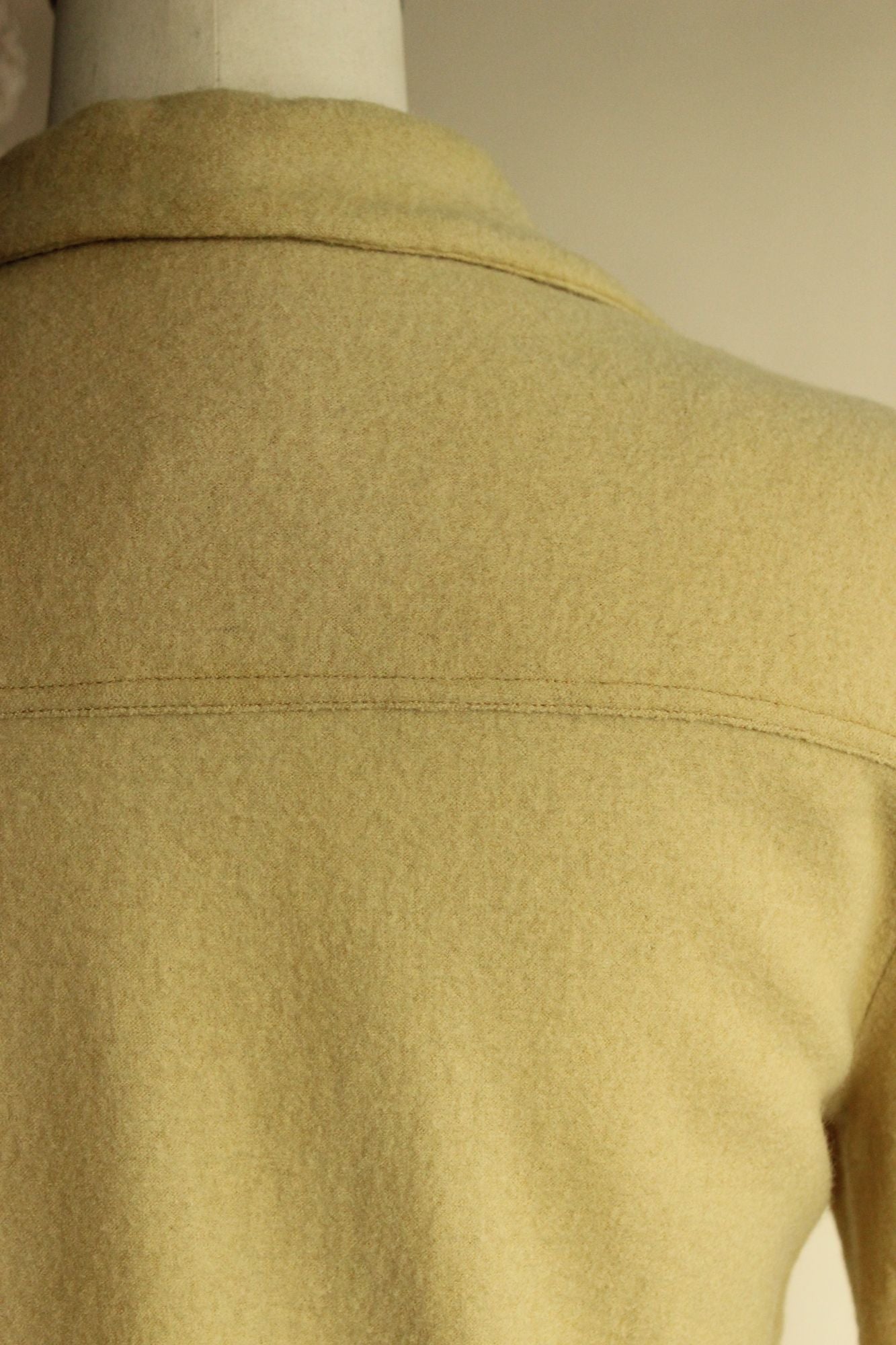 Vintage 1960s Fred Rothschild Yellow Wool Coat Dress